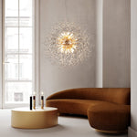 Load image into Gallery viewer, Isamacc Modern Crystal Chandelier Gold, 24-Light Large Firerwork Chandelier for Living Room, 39.3&quot; Crystal Sputnik Pendant Lighting for Entry Hallway Foyer
