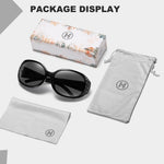 Load image into Gallery viewer, HAOLOTA Polarized Sunglasses for Women, Rhinestone Wrap Around Sunglasses with UV400 Protection
