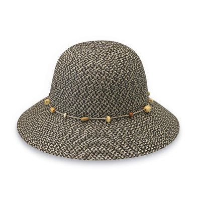 Wallaroo Hat Company Women’s Naomi Sun Hat – UPF 50+, Packable, Modern Style, Designed in Australia – Charcoal