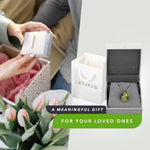Load image into Gallery viewer, Leafael Wish Stone Pendant Necklace with Peridot Green Birthstone Crystal for August, 18K Rose Gold Plated, 18&quot; + 2&quot; Chain
