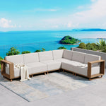 Load image into Gallery viewer, SUNSHINE VALLEY Patio Sectional Furniture, Outdoor Yellow Rattan Wicker Sofa with 10''Ultra-Thick Cushions, L Shaped Modular Patio Conversation Set, Low Profile Lawn Garden Backyard Couch Set
