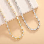 Load image into Gallery viewer, TOPGRILLZ Tennis Necklace for Women Choker Chain Necklace 14K Gold Plated 5mm Dainty Diamond Tennis Chain 16-24 Inches Gold Jewelry（Gold, 18IN
