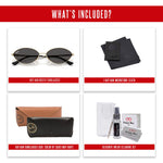 Load image into Gallery viewer, Ray-Ban RB3757 Kai 921387 56MM Pale Gold/Dark Grey Oval Sunglasses for Men for Women + Bundle with Accessory Eyewear Kit
