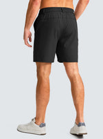 Load image into Gallery viewer, G Gradual Men&#39;s Casual Shorts 7&quot; Lightweight Golf Shorts for Men Stretch with 3 Pockets Quick Dry Breathable Work Shorts Black
