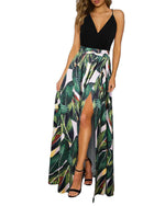 Load image into Gallery viewer, Newshows Summer Outfits Dresses for Women 2025 Beach Vacation Clothes Spaghetti Strap Casual Fall Wedding Guests Country Concert Outfits Long Elegant Classy Flowy Sundress(Black Floral Leaf, M)
