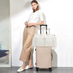 Load image into Gallery viewer, Convertible Garment Travel Bag,Overnight Bag Women Duffle Bag with Shoe Pouch 2 in 1 Hanging Cloting Suit Luggage

