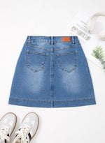 Load image into Gallery viewer, Sidefeel Women's Jean Skirt High Waisted Stretch Casual Trendy Summer Mini Denim Skirt Dress Medium Blue
