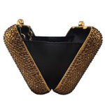 Load image into Gallery viewer, Boutique De FGG Brown Evening Bags and Clutches Women Formal Crystal Clutch Handbags Wedding Rhinestone Clutch Purse,Mini
