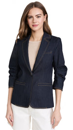 Load image into Gallery viewer, Cinq a Sept Women's Khloe Blazer, Indigo Denim, 8
