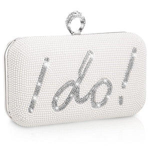 Kacctyen Christmas Mama Gift Rhinestone Clutch Bag Mama Clutch Purse Diamond Evening Bag Purse Embellished Rhinestone Box Bag(Classic Style)