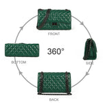 Load image into Gallery viewer, Gladdon Quilted Crossbody Purse for Women Trendy Ladies Shoulder Bag with Chain Designer Purses Green
