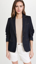 Load image into Gallery viewer, Cinq a Sept Women's Khloe Blazer, Indigo Denim, 8
