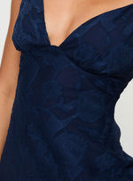 Load image into Gallery viewer, Princess Polly Cyrene Navy Floral V-Neck Backless Maxi Dress
