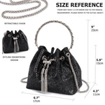 Load image into Gallery viewer, Sweetovo Bling Crystal Rhinestone Purse for Women Sparkly Clutch Handbag Crossbody Bag for Evening Wedding Party Prom
