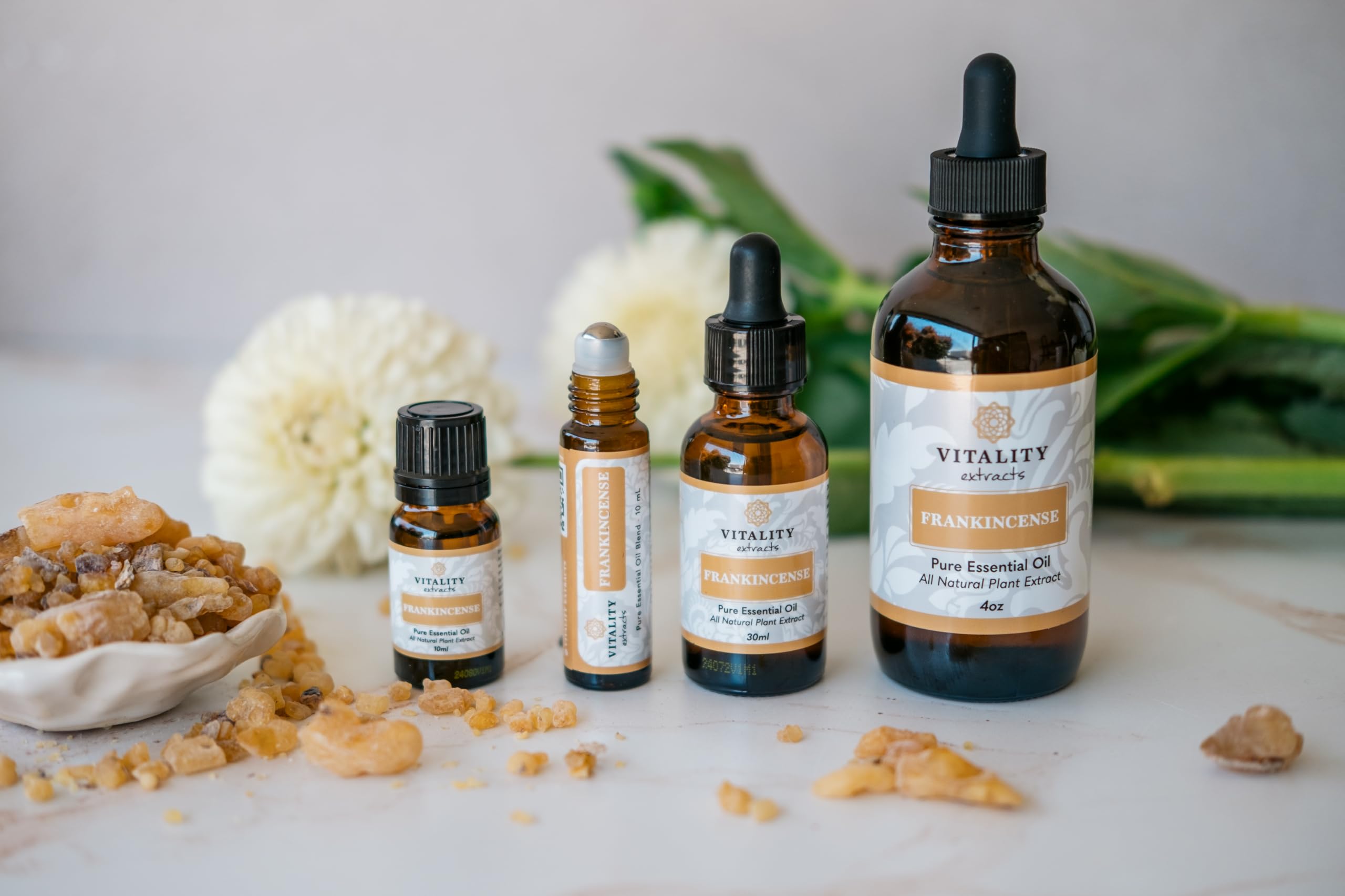 Vitality Extracts Frankincense Essential Oil - 4oz, Boswellia Serrata, Aromatherapy, Skin Care, Natural Calm, Rest & Relaxation, Yoga, Comfort