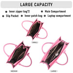 Load image into Gallery viewer, Chinllo Tote Bag for Women, Top Handle Stachel Purse and Handbags with Shoulder Strap (D.Pink-S)
