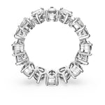 Load image into Gallery viewer, Swarovski Pear Vittore Ring, Ring with Pear-Shaped White Crystal Stones on a Rhodium Plated Setting, Size 6; EU 52
