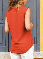 Load image into Gallery viewer, miduo Womens 2025 Summer Spring Tank Tops Square Neck Sleeveless Casual Tanks Tops Shirts Blouses Orange M
