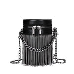 Load image into Gallery viewer, FONETTOS Y2K Punk Bag Tassel Totes Gothic Fringe Bag Women Shoulder Funky Bags Sourpuss Rock Fashion Crossbody Handbag
