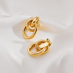 Load image into Gallery viewer, FILMOON Gold Geometric Drop Dangle Earrings for Women 18K Long Link Dangle Earrings Jewelry
