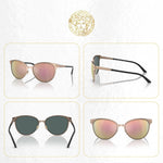 Load image into Gallery viewer, Versace VE2168 14095R 57MM Pink Gold/Dark Grey Mirror Pink Sunglasses for Women +Bundle with Accessory Eyewear Kit
