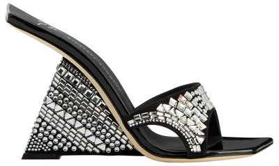 Giuseppe Zanotti, Akira Shine Sandals, 8, Black