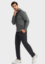 Load image into Gallery viewer, G Gradual Men&#39;s Sweatpants with Zipper Pockets Tapered Joggers for Men Athletic Pants for Workout, Jogging, Running (Black, Medium)
