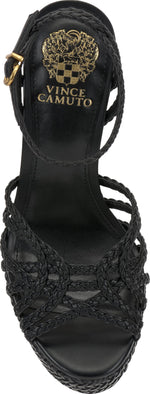 Load image into Gallery viewer, Vince Camuto Women's Samlee Strappy Platform High Heel Sandals, Black, 6.5 Medium
