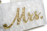Load image into Gallery viewer, MRS Clutch Purse Women Evening Handbag Acrylic Clutch Bag for Bride Party GLD
