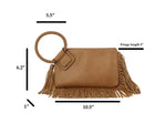 Load image into Gallery viewer, Womens Clutch Purse Wristlet Wallet Evening w/Hand Strap Casual Formal Vegan Leather - Metro Muse (FRINGE-COFFEE)
