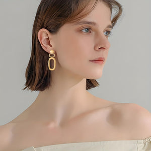 MIJENITI Gold Statement Earrings Geometric Dangle Earrings for Women Fashion Jewelry