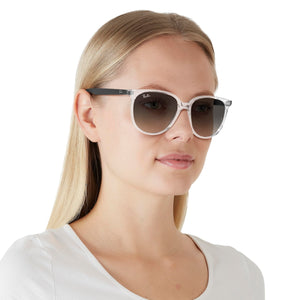 Ray-Ban Women's RB4378 Square Sunglasses, Transparent/Grey Gradient, 54 mm