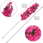 Load image into Gallery viewer, IPOPU 4PCS Bougainvillea Artificial Flowers 42" Long Stem Pink Faux Silk Bougainvillea Flowers Fake Hanging Flower Branches for Wedding Table Centerpieces Home Garden Arch Wall Decorations (Deep Pink)

