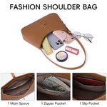 Load image into Gallery viewer, CLUCI Shoulder Bag for Women, Purses for Women, Handbag Hobo Bags Vegan Leather Crossbody Purse with Adjustable Strap Brown
