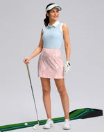 Load image into Gallery viewer, G Gradual Women&#39;s Golf Skirts Skort 4 Side Pockets High Waisted Stretchy Tennis Skirt with Short Athletic Casual (Pink Paisley, L)
