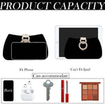 Load image into Gallery viewer, Buric Clutch Purses for Women Fashion Evening Bag Gold Clutch Small Crossbody Bag with Detachable Chain for Party/Wedding (Black)
