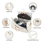 Load image into Gallery viewer, Convertible Garment Duffel Bag for Travel Womens Carry On Garment Bags With Toiletry Bag Large Weekender Bag Shoe Pouch 2 in 1 Hanging Suitcase Suit Travel Duffel Overnight Bags 2pcs Set Beige
