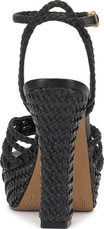 Load image into Gallery viewer, Vince Camuto Women's Samlee Strappy Platform High Heel Sandals, Black, 6.5 Medium
