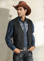 Load image into Gallery viewer, PJ PAUL JONES Men's Suede Leather Suit Vests Slim Fit V-Neck Western Cowboy Vest Jacket Waistcoat for Wedding
