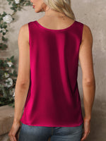 Load image into Gallery viewer, Mawor Silk Satin Tank Top for Women Summer Camisole 2025 Sleeveless Blouse Dressy Casual Shirt Outfits Wine Red S
