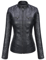 Load image into Gallery viewer, Tanming Womens Faux Leather Jacket Hooded Moto Biker Coat Outerwear Fall Fashion Outfits Winter Clothes
