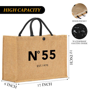 55th Birthday Gifts for Women - Beach Bag Canvas ToteBag665 Grocery Bags