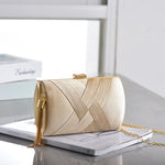 Load image into Gallery viewer, YAPAIOU Clutch Purses For Women Tassel Evening Clutch bag Cross Body &amp; Shoulder Bag For Wedding Night out Party Champagne Gold
