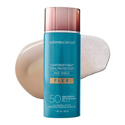 Colorescience Total Protection Face Shield Flex SPF 50, Zinc Oxide Formula, Medium, 1.8 fl. oz.