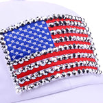 Load image into Gallery viewer, oaesc Patriotic American Flag Baseball Cap USA Bling Sparkle Hat for Women 4th July Summer Sun Cap
