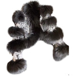 Load image into Gallery viewer, LVCOMEFF Women Sheep Leather Cropped Jacket Bolero Top Coat Motorcycle Jacket With Fox Fur Layer Long Sleeve Python Pattern (US, Alpha, X-Small, Regular, Regular, flower print)
