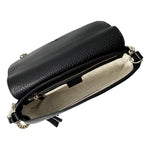 Load image into Gallery viewer, Gucci Soho Leather Flap Shoulder Bag Black Gold Tassel New Authentic
