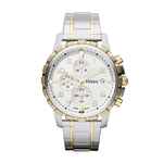 Load image into Gallery viewer, Fossil Men&#39;s Dean Quartz Stainless Steel Chronograph Watch, Color: Gold/Silver (Model: FS4795IE)
