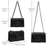 Load image into Gallery viewer, MYHOZEE Crossbody Bags for Women - Snake Printed Clutch Purses Leather Shoulder Bags Chain Strap Evening Handbags Brown
