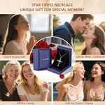 Load image into Gallery viewer, ZDaoBen Sterling Silver Cross Necklace for Women，Birthday Delicate Cross Necklace Jewelry Gifts for Women，Birthstone Religious Jewelry for Mom Cubic Zirconia Silver Crucifix Pendant Green May
